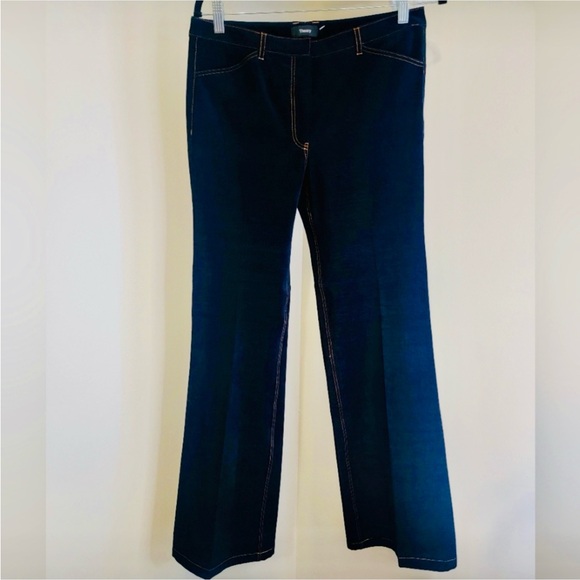 Theory Velvet Denim-Type Flare Pants - Picture 3 of 6